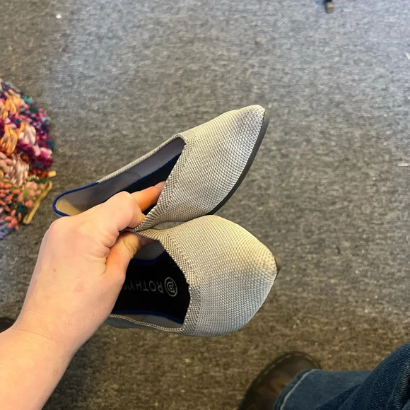 Rothy’s Cream Gray Pointed Flats, size 7.5 - Picture 2 of 8